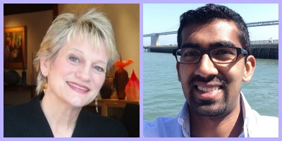 Carolyn Edlund, founder of Artsy Shark, and Ashwin Muthiah of Easely