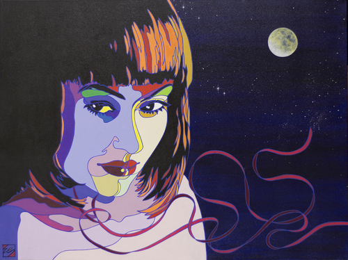 Gemini Girl with Moon