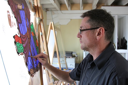 John Painting the St Philip window