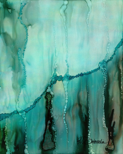 alcohol ink painting by Kelly Dombroski