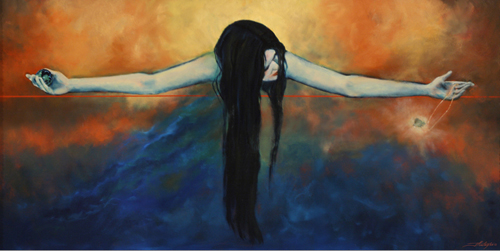 "Natural Balance" oil on canvas, by Joyce Huntington
