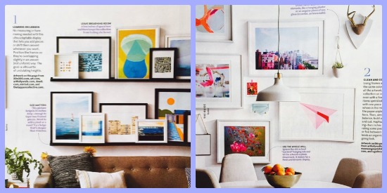 DIY Gallery ideas from Real Simple Magazine