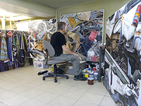 Artist Chris Klein in the Studio