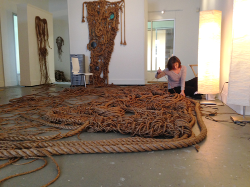 Susan Beallor-Snyder working in studio.