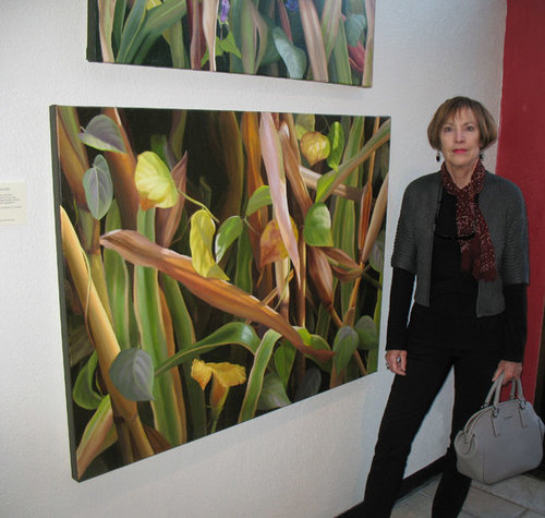 Artist Elizabeth Rickert at gallery