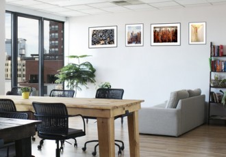 Framed Art in Office Setting