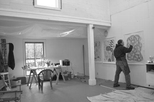 Artist Hal Mayforth in VSC studio