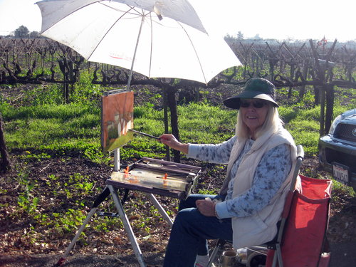 Char Wood painting en plein air