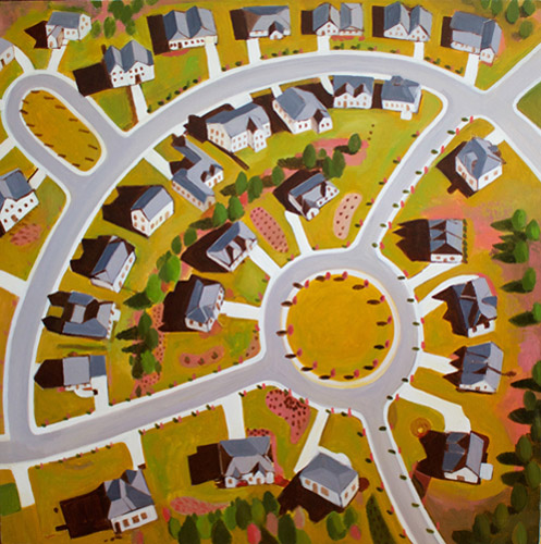 "Circular Development" Acrylic on Canvas, 36" x 36"