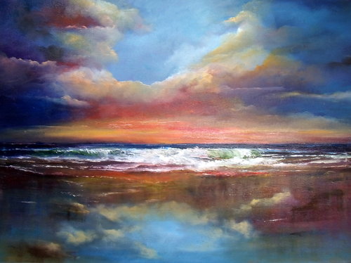 "Between Earth and Sky" oil on canvas, 50 x 70 cm by Donna McGee