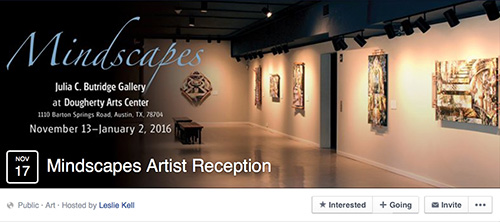 Facebook Event page for Mindscapes exhibition.