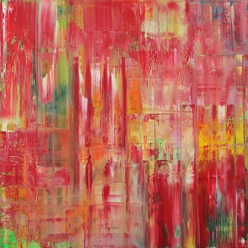 "Herzblut" oil on canvas, 170 cm x 170 cm by Isabel Galvan