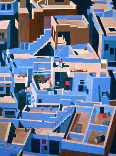 "Jodhpur, India" Acrylic on Canvas, 36" x 48"