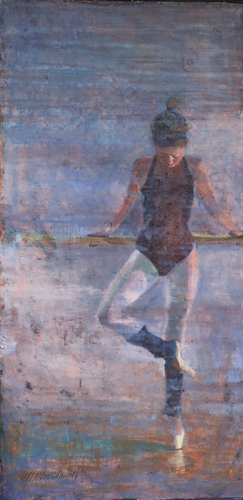 “Determination” Oil on Plaster/Canvas, 72” x 36” by artist Carol MacConnell. See her portfolio by visiting www.ArtsyShark.com