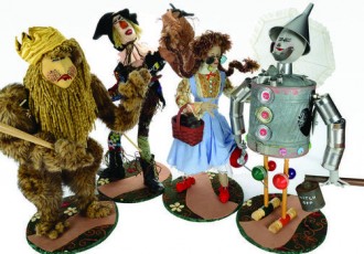 "Oz Group" of soft sculptures by artist Kent Epler. Read how he sells his one-of-a-kind work at wholesale by visiting www.ArtsyShark.com