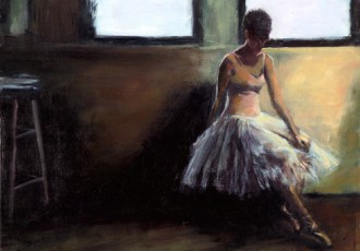 “Resting” Oil on Canvas, 12” x 16” by artist Carol MacConnell. See her portfolio by visiting www.ArtsyShark.com