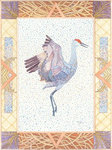 “Sandhill Crane” Watercolor, 18” x 24” by artist Judy Boyd. See her portfolio by visiting www.ArtsyShark.com