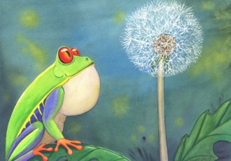 "The Wish" Watercolor, 15" x 11" by artist Catherine McElroy. See her portfolio by visiting www.ArtsyShark.com