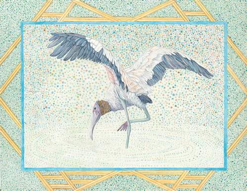 “Wood Stork” Watercolor, 24” x 18” by artist Judy Boyd. See her portfolio by visiting www.ArtsyShark.com