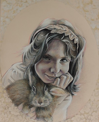 “Percipience” Colored Pencil and Ink on Paper, 20” x 17” by artist Lis Zadravec. See her portfolio by visiting www.ArtsyShark.com