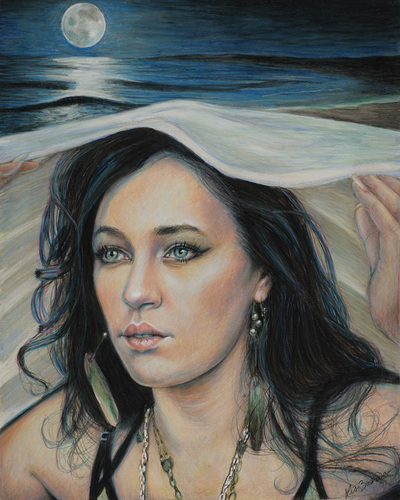 “Forfarshire” Colored Pencil and Gouache on Illustration Board, 17” x 13.5” by artist Lis Zadravec. See her portfolio by visiting www.ArtsyShark.com