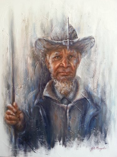 "William" Oil on Canvas, 70cm x 55cm by artist Jason Margolis. See his portfolio by visiting www.ArtsyShark.com