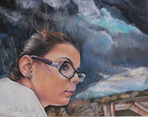 “In Girlhood’s Brief Respite” Colored Pencil and Pastel on Paper, 14” x 18” by artist Lis Zadravec. See her portfolio by visiting www.ArtsyShark.com