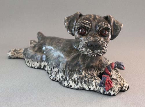 "What's Up Dog" Raku Ceramics, 9” x 5” x 5” by artist Theresa McCarthy Sayer. See her portfolio by visiting www.ArtsyShark.com