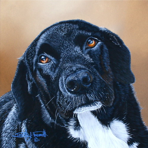 “Chun” Gouache, 9" x 9" by artist David L. Prescott. See his portfolio by visiting www.ArtsyShark.com