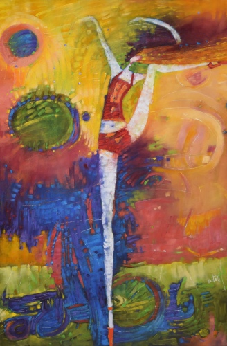 "Dance Your Life" Oil on Canvas, 36" x 24" by artist Lisa Bartell. See her portfolio by visiting www.ArtsyShark.com