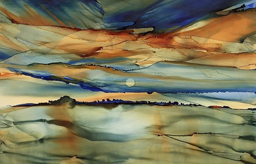 Artwork by Karen Wysopal. Her work appears in the Celebration of Landscapes at www.artsyshark.com