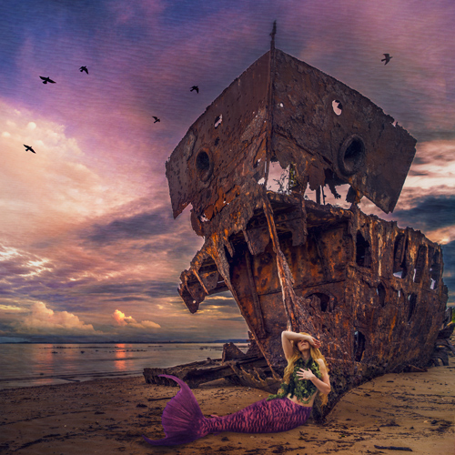“Siren’s Sorrow” Photograph, 20” x 20” by photographer Hayley Roberts. See her portfolio by visiting www.ArtsyShark.com