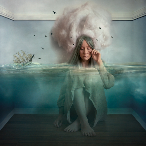 “The Blue Girl” Photograph, 20” x 20” by photographer Hayley Roberts. See her portfolio by visiting www.ArtsyShark.com