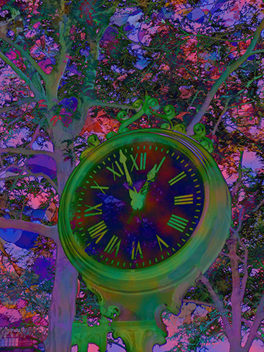 “The Old Clock” Digital Mixed Media, 18” x 24” by artist Paula Ogier. See her portfolio by visiting www.ArtsyShark.com