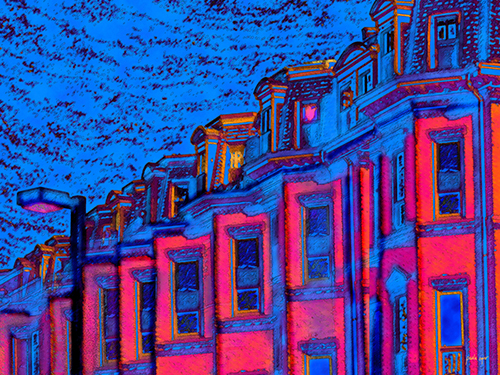 “Tremont Street” Digital Mixed Media, 16” x 20” by artist Paula Ogier. See her portfolio by visiting www.ArtsyShark.com