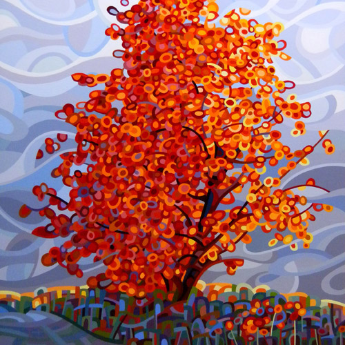 “Stormlight” Acrylic on Wood, 30” x 30” by artist Mandy Budan. See her portfolio by visiting www.ArtsyShark.com
