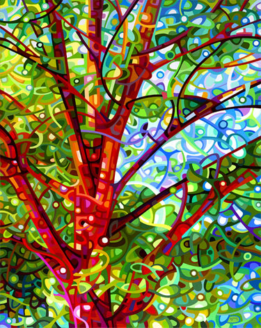 “Summer Medley” Acrylic on Wood, 30” x 40” by artist Mandy Budan. See her portfolio by visiting www.ArtsyShark.com