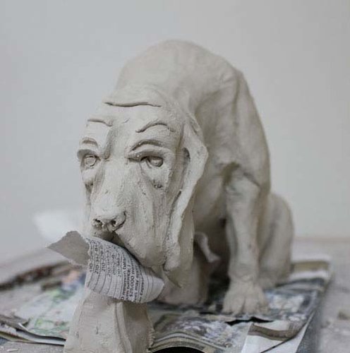 Sculpture in Progress by artist Theresa McCarthy Sayer. See her portfolio by visiting www.ArtsyShark.com