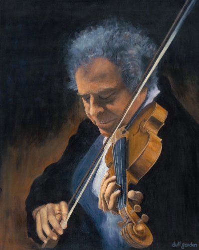 “Itzhak” Acrylic on Canvas, 23” x 18” by artist Clive Duff Gordon. See his portfolio by visiting www.ArtsyShark.com