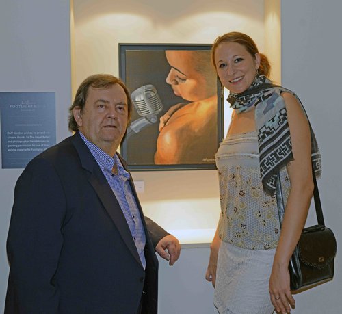 Artist Clive Duff Gordon at an exhibition. See his portfolio by visiting www.ArtsyShark.com