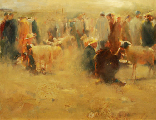 “Dust” Oil on Canvas, 73cm x 55cm by artist Rachid Hanbali. See his portfolio by visiting www.ArtsyShark.com