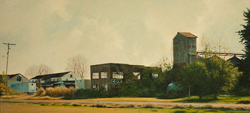 "Coy’s Castle" Acrylic on Masonite, 16" x 34" by artist Daniel Coston. See his portfolio by visiting www.ArtsyShark.com