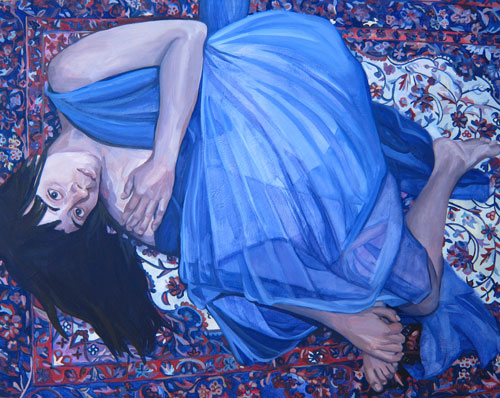 “Indigo” Oil on Board, 24” x 30” by artist Denise Fulton. See her portfolio by visiting www.ArtsyShark.com