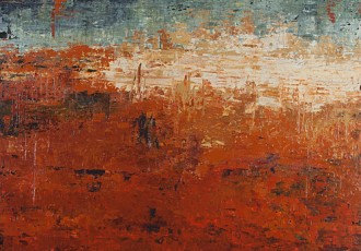 "Red By Surprise" Acrylic, 36" x 36" by artist Patricia Oblack. See her portfolio at www.ArtsyShark.com