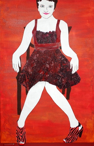 "A Study in Scarlet" by Theresa Wells-Stifel. She is included in "The Art of Color & Texture" at www.ArtsyShark.com