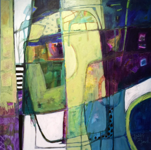 “Aubuergine” Acrylic on Canvas, 30” x 30” by artist Dorothy Ganek. See her portfolio by visiting www.ArtsyShark.com