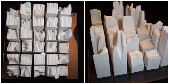 3D printed sculptural pieces by artist Elvira Dayel. See the article at www.ArtsyShark.com