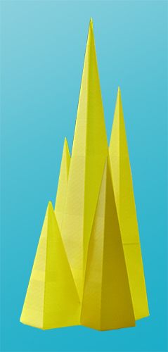 “Sunscraper” PLA Resin, 40" x 16" x 15" by artist Kevin Caron. See his portfolio by visiting www.ArtsyShark.com