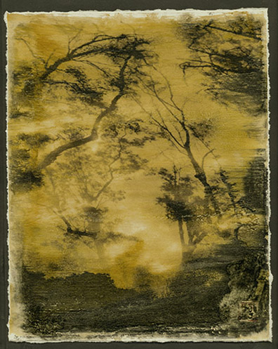 "KI XVII" Photograph Printed on Hand Painted Watercolor Paper, Print by artist Sia Aryai. See his portfolio by visiting www.ArtsyShark.com