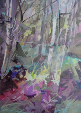 “Powdermills Woods" Acrylic on Canvas, 60cm x 42cm by artist Angela Brittain. See her portfolio by visiting www.ArtsyShark.com